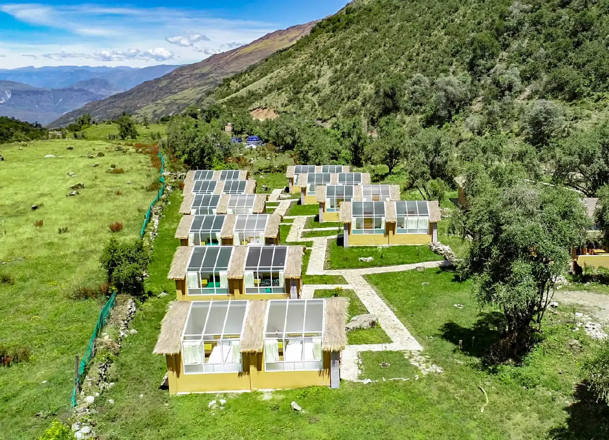 glass cabanas panoramic view